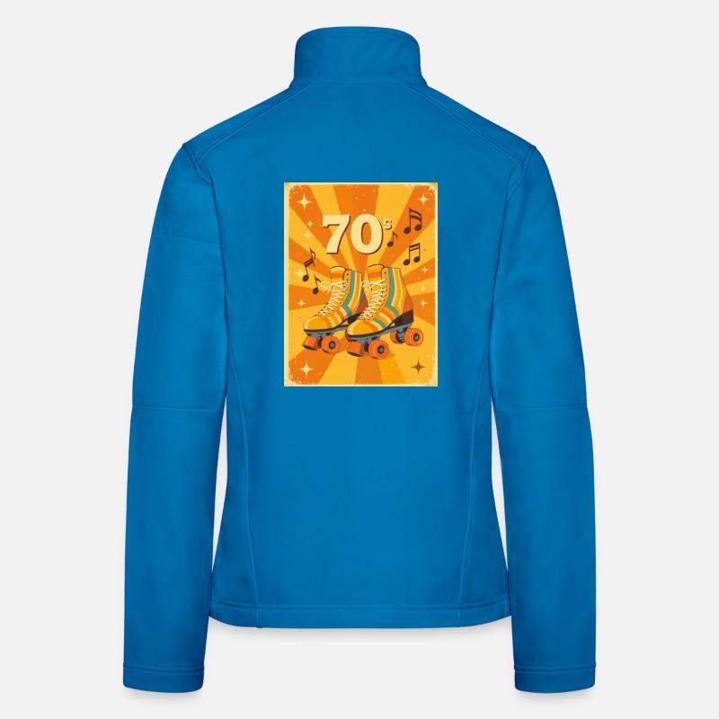 Classic 70s Roller Skates with Warm Retro Vibes Women's Softshell Jacket