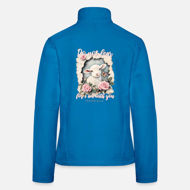 Lamm mit Bibelvers Frauen Softshelljacke