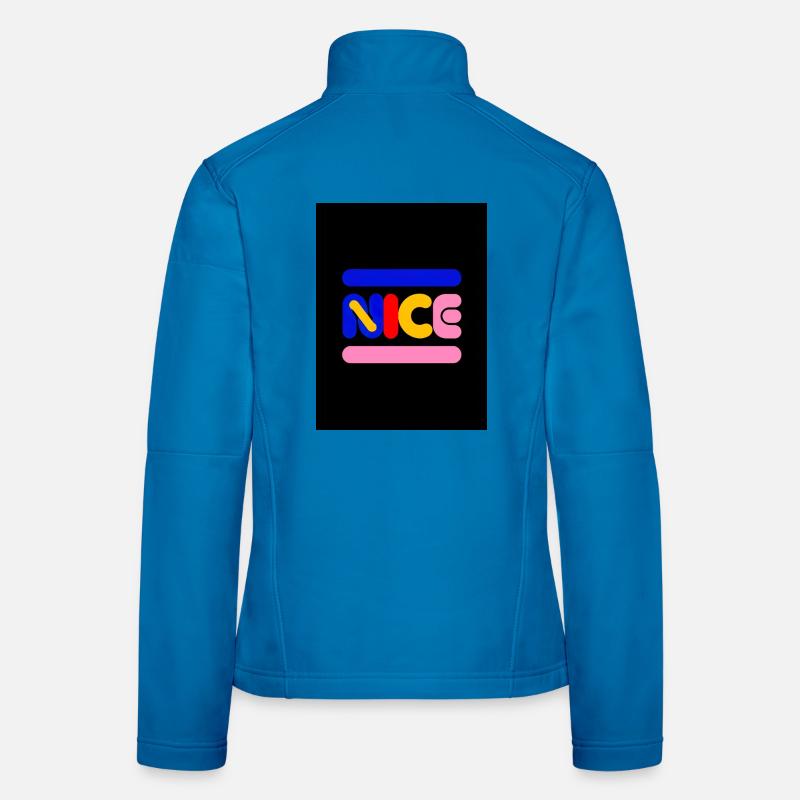 Nice Neon Wordmark Multicolor Women's Softshell Jacket