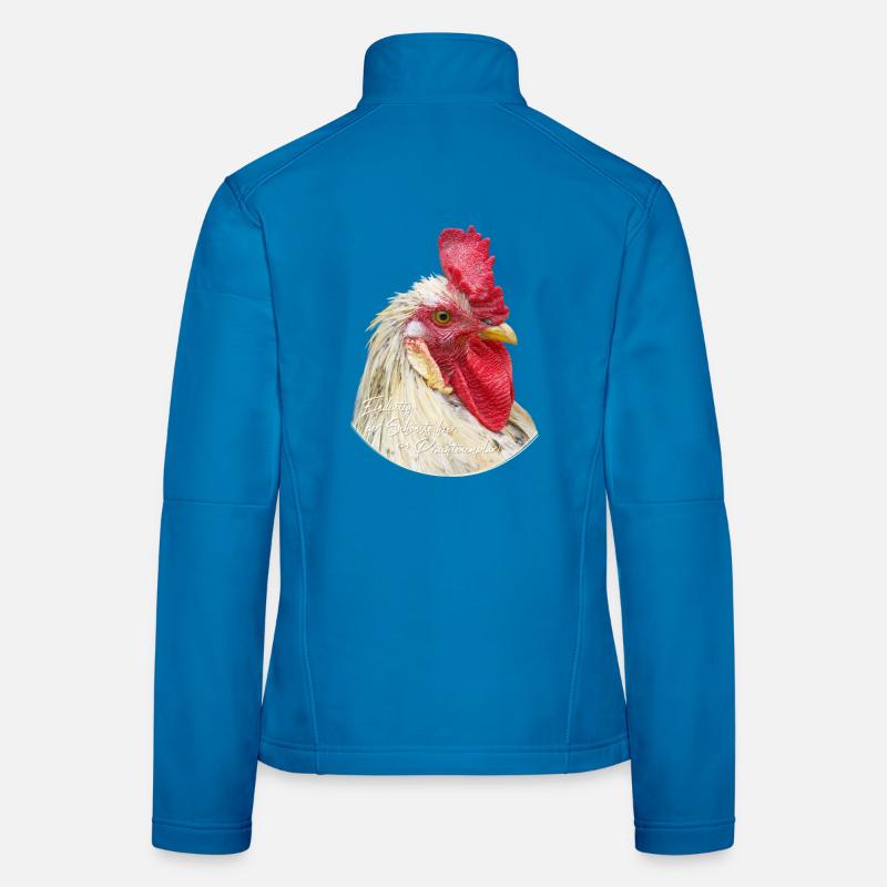 der Schönste Hahn Prachtexemplar Hahn im Korb Frauen Softshelljacke