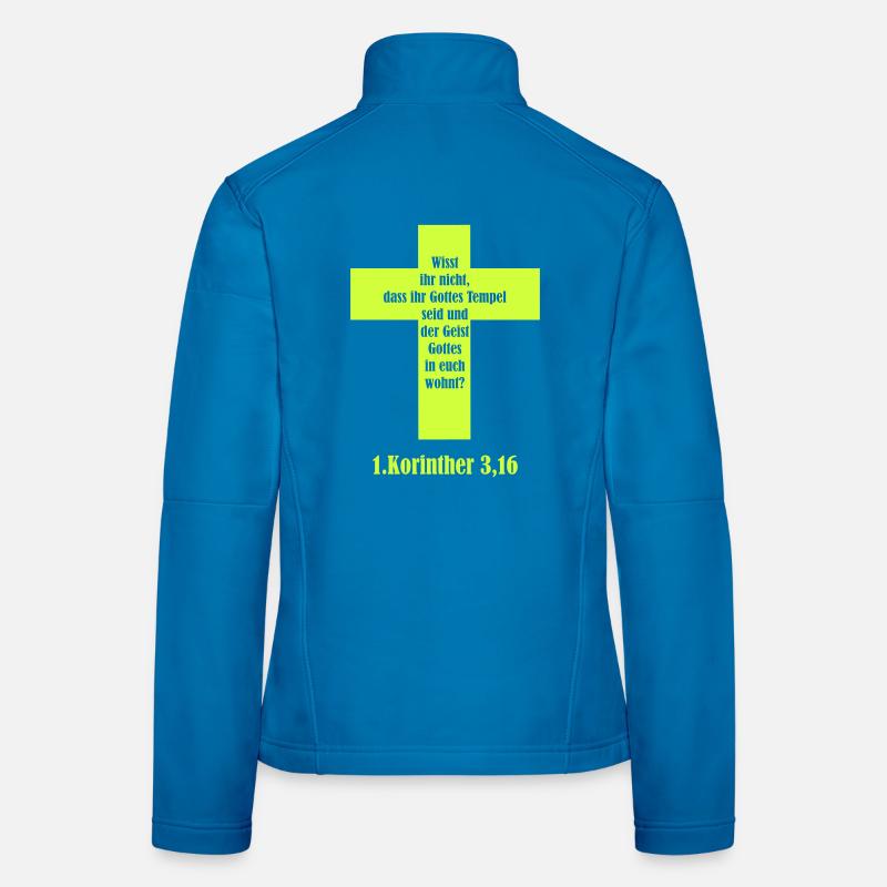 Citation de la Croix du Temple de Dieu Veste en tissu softshell Femme