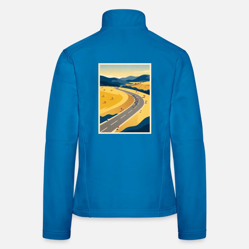 July Road – Radfahrer-Erinnerung - Frauen Softshelljacke - Lichtblau