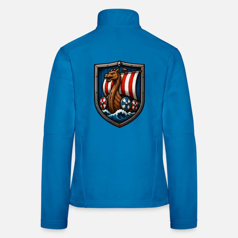 Wikinger Drachenboot Schild Frauen Softshelljacke