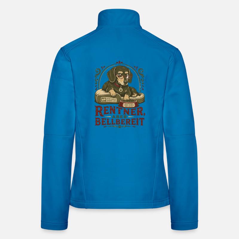 Retraités mais prêts à aboyer Veste en tissu softshell Femme