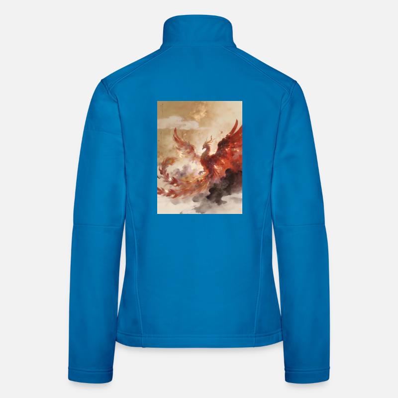 Die Apotheose des Phönix: Kosmische Harmonie Frauen Softshelljacke