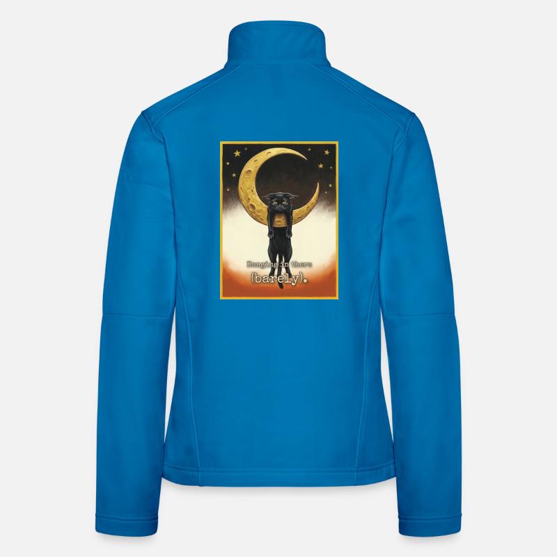 Barely Hanging Cat Women's Softshell Jacket