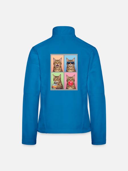 Katzen Pixie-Bob Katze - Frauen Softshelljacke - Lichtblau - Hinten