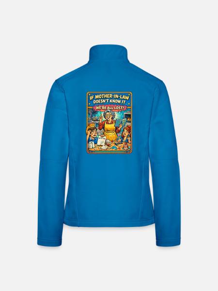  Mom Retro Comic Parodie, Tochter oder - Frauen Softshelljacke - Lichtblau - Hinten