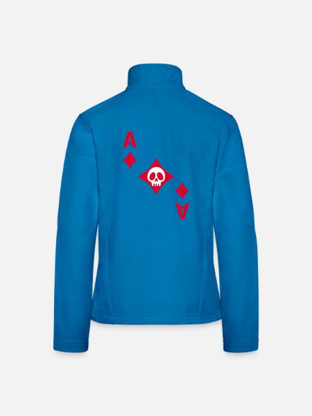 Diamantenschädel - Frauen Softshelljacke - Lichtblau - Hinten