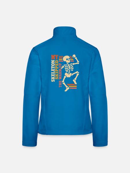 My Skeleton Skipped the Warm-Up - Frauen Softshelljacke - Lichtblau - Hinten