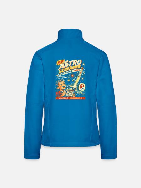 Retro Luftheuler Silvester - Frauen Softshelljacke - Lichtblau - Hinten