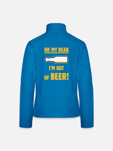 Oh mein Lieber – ich habe kein Bier mehr! (Ale Lager / NEG 3C) - Frauen Softshelljacke - Lichtblau - Hinten