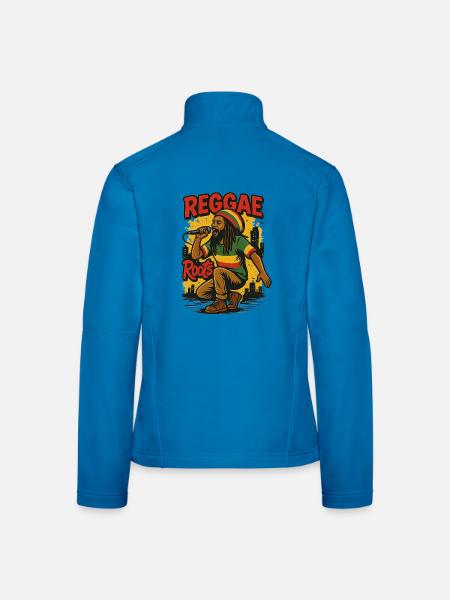 Reggae - Frauen Softshelljacke - Lichtblau - Hinten