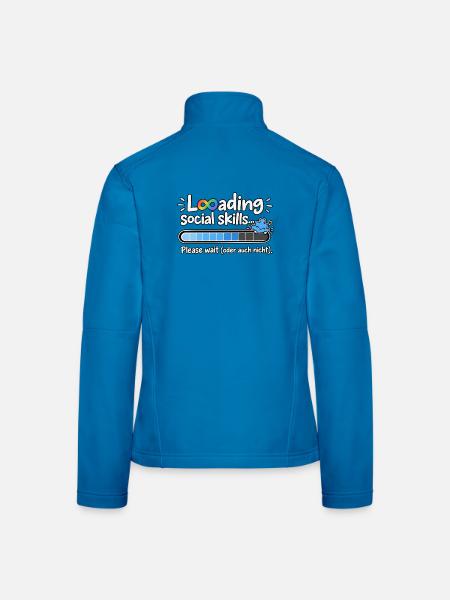 Laden Social Skills – Bitte warten - Frauen Softshelljacke - Lichtblau