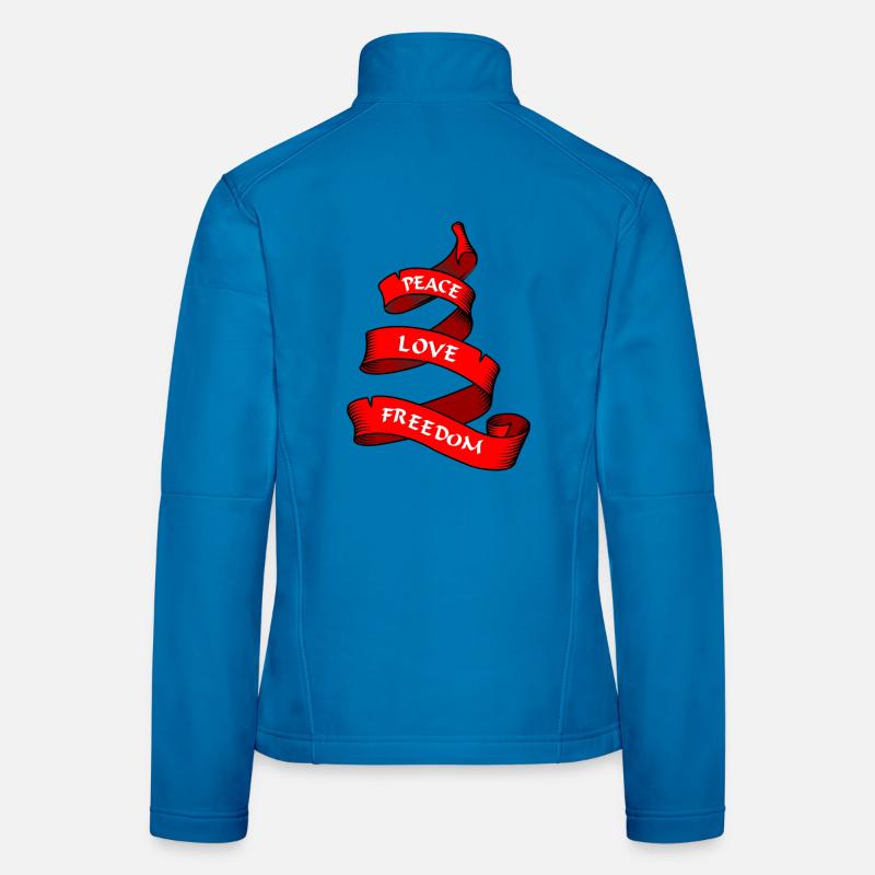 Friedensbanner oder Wimpel rot Frauen Softshelljacke