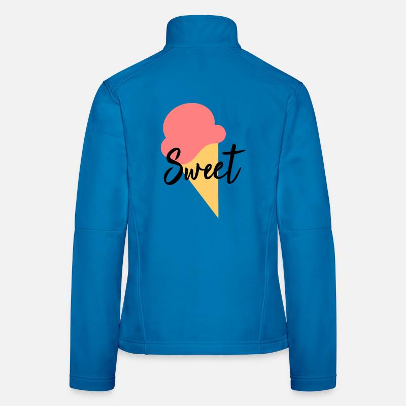 Eis Eiscreme Erdbeere Erdbeereis Sommer Festival - Frauen Softshelljacke - Lichtblau