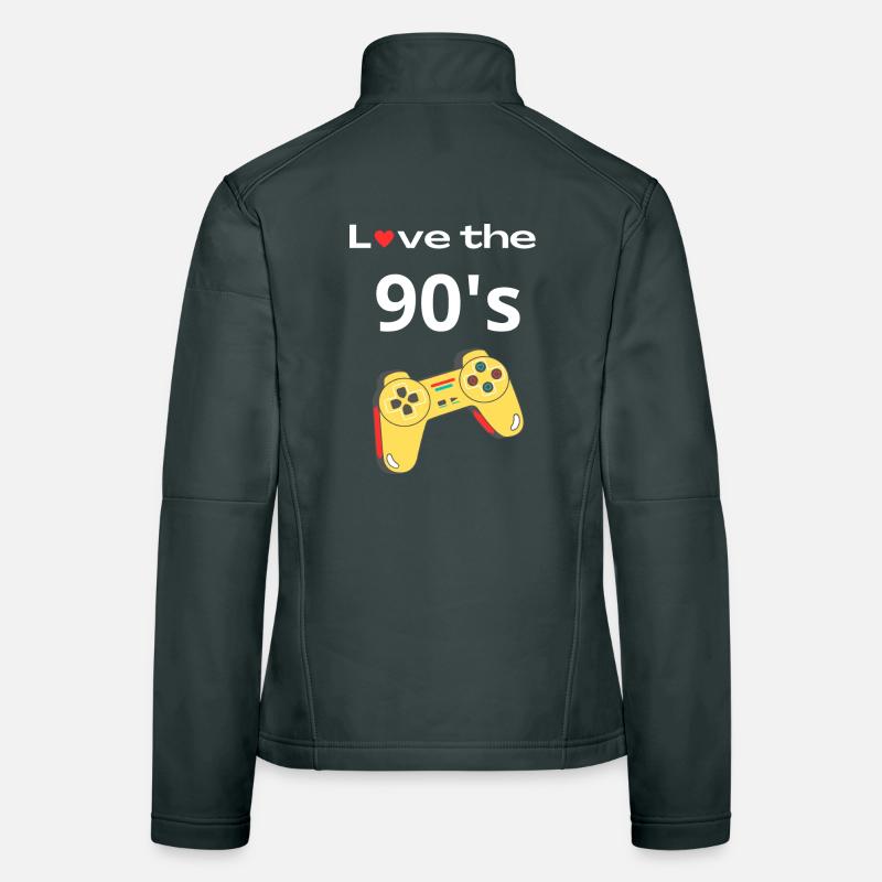 Ich liebe den Retro-Controller der 90er Frauen Softshelljacke