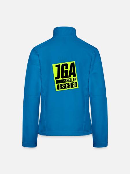 Junggesellenabschied JGA Neon Design - Frauen Softshelljacke - Lichtblau - Hinten