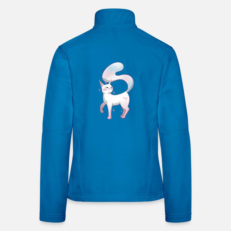 Cute cat trans pride Women's Softshell Jacket