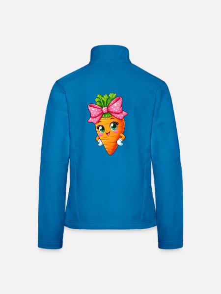 Karotten-Karotten-Gemüse - Frauen Softshelljacke - Lichtblau - Hinten