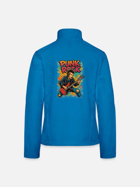 Punk - Frauen Softshelljacke - Lichtblau - Hinten