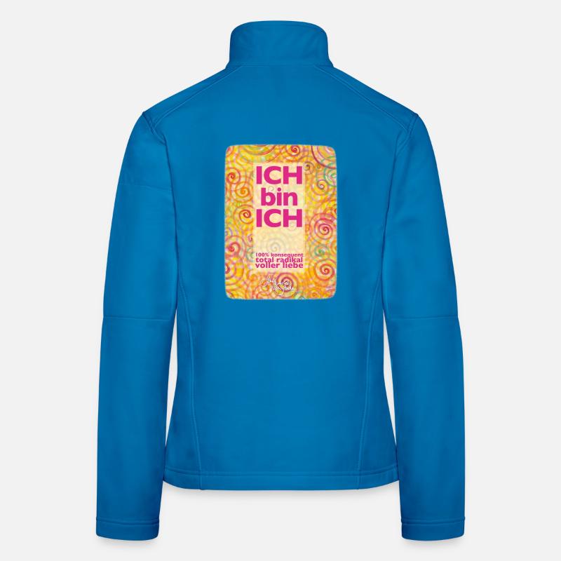 Regenbogen Spiralen Ich bin Ich - Sonja Ariel - Frauen Softshelljacke - Lichtblau