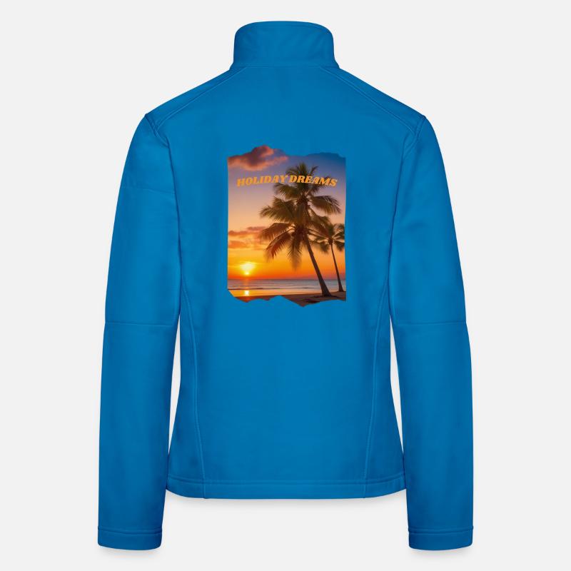 Holiday Dreams - Beach with sunset - Women's Softshell Jacket - light blue