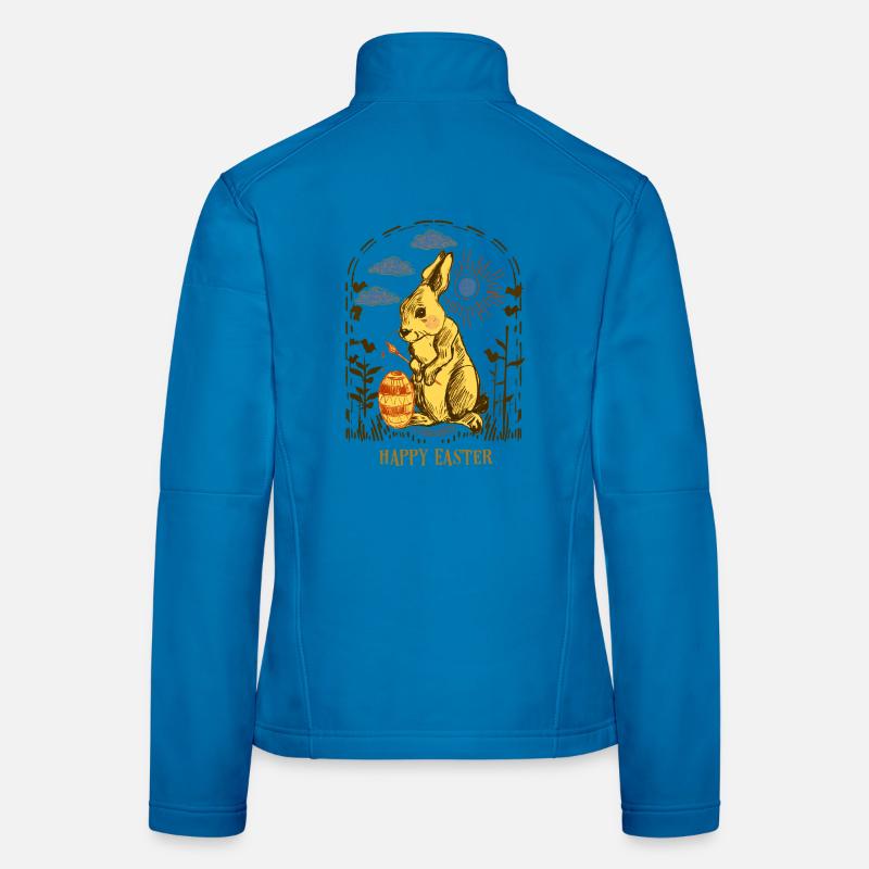 Osterhase im Abendsonnenglanz - Frauen Softshelljacke - Lichtblau