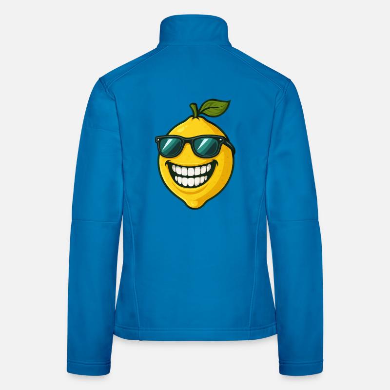 Cool Lemon Sunglasses Summer Fruit Smile Women's Softshell Jacket