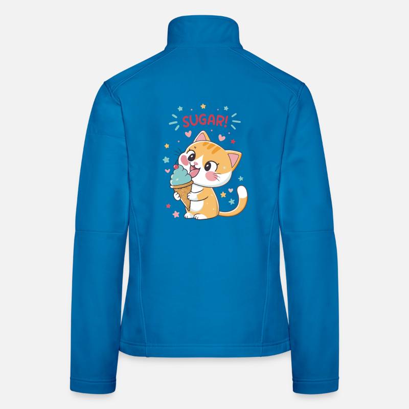 Festliche Gourmet-Katzen-Eiscreme Frauen Softshelljacke
