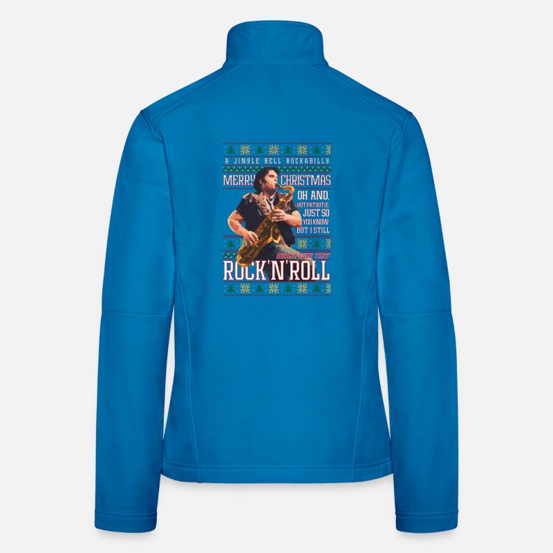 Rockabilly-Weihnachts-Rock'n'Roll-Hässlicher Weihnachtspullover Frauen Softshelljacke
