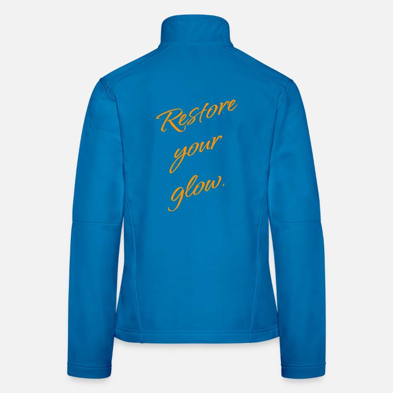 Restore Your Glow – Selfcare Statement - Frauen Softshelljacke - Lichtblau