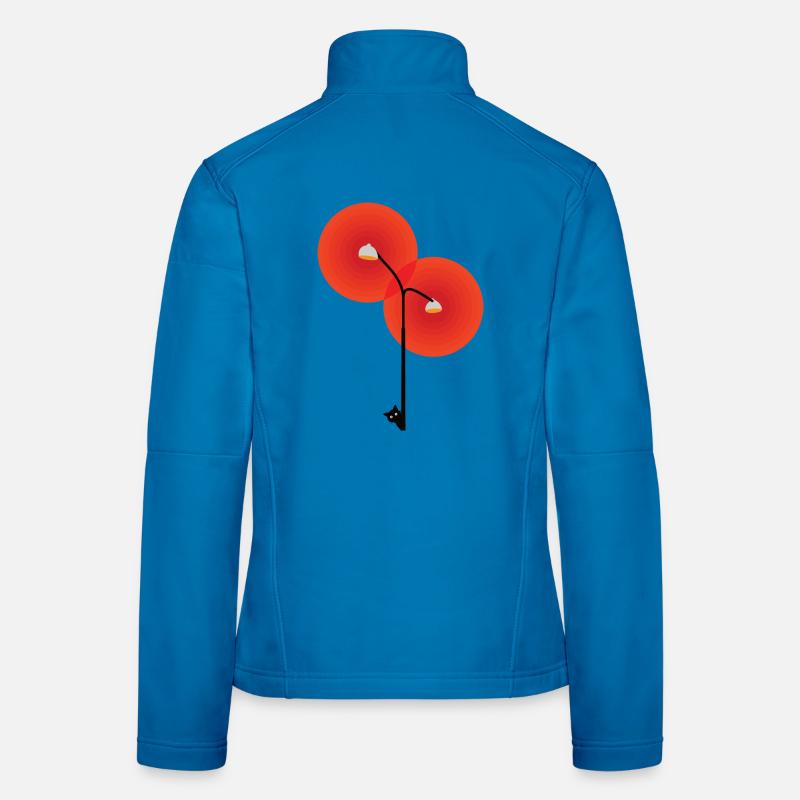 Lampadaire avec chat Veste en tissu softshell Femme