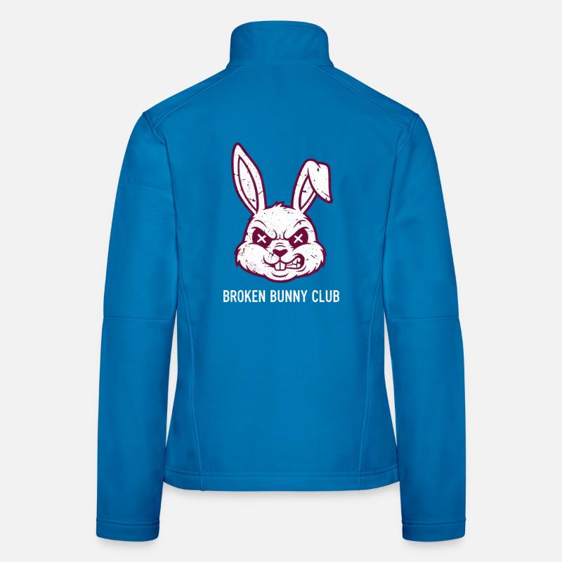Fête de Pâques Heavy Metal Rocker Easter Egg Easter Bunny Veste en tissu softshell Femme