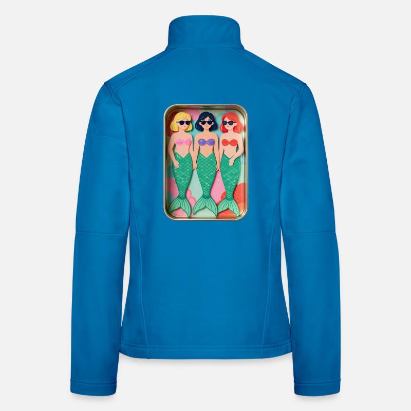 Three mermaids in a tin Women's Softshell Jacket
