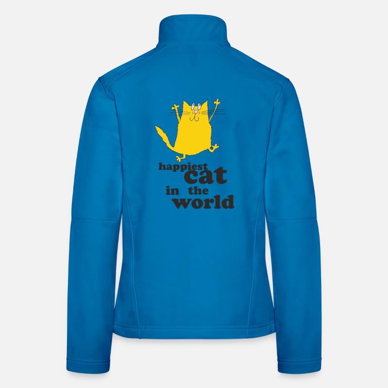 Happiest cat in the world - Women's Softshell Jacket - light blue