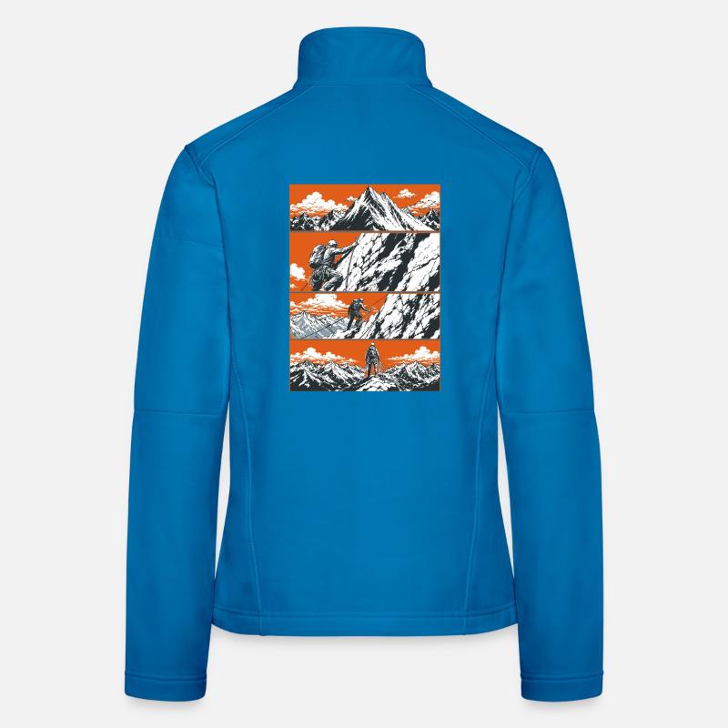 Bergsteiger Kletter Abenteuer Frauen Softshelljacke