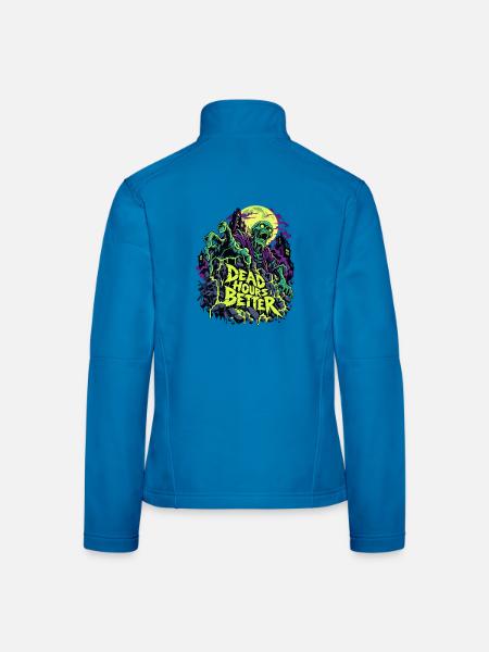 Totstunden Besser Neon Zombie - Frauen Softshelljacke - Lichtblau - Hinten