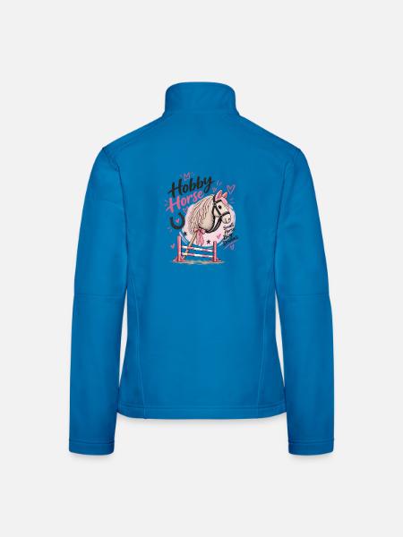 Steckenpferdeliebhaber – Kleines Pferd Große Träume lustig - Frauen Softshelljacke - Lichtblau - Hinten