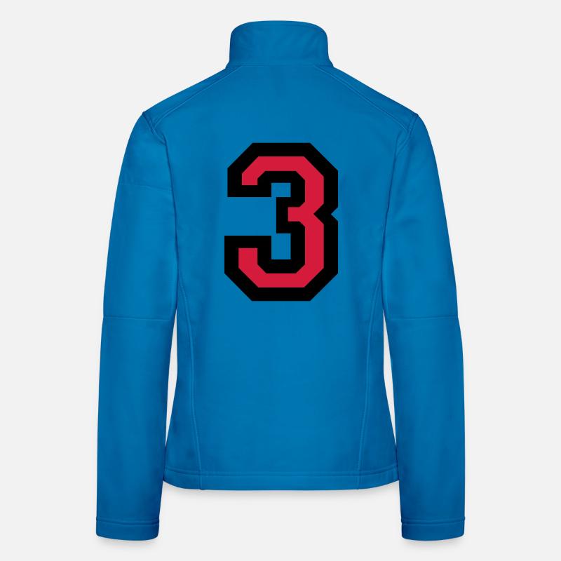 Number Three - The number 3 - Women's Softshell Jacket - light blue
