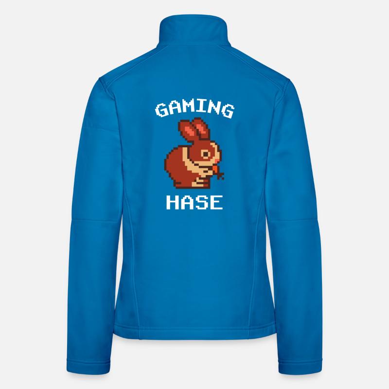 Pixel bunny with gaming motif Women's Softshell Jacket