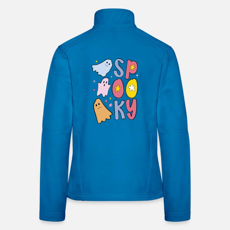 Spooky Halloween Ghost Women's Softshell Jacket