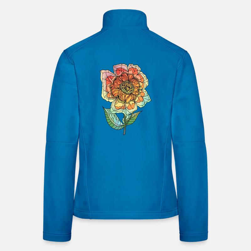 Blume Frauen Softshelljacke