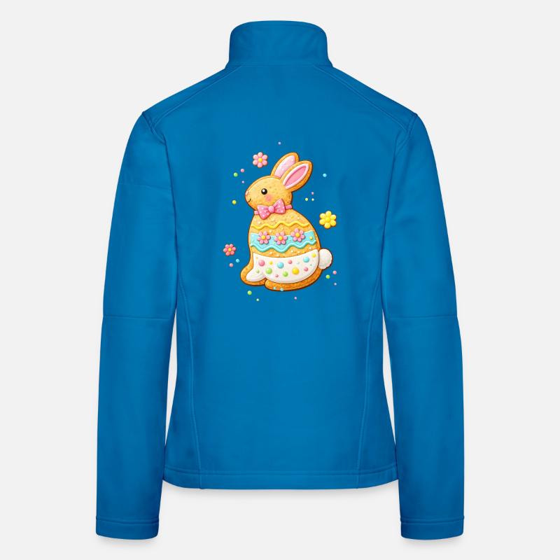 Cute bunny as a decorated cookie Women's Softshell Jacket