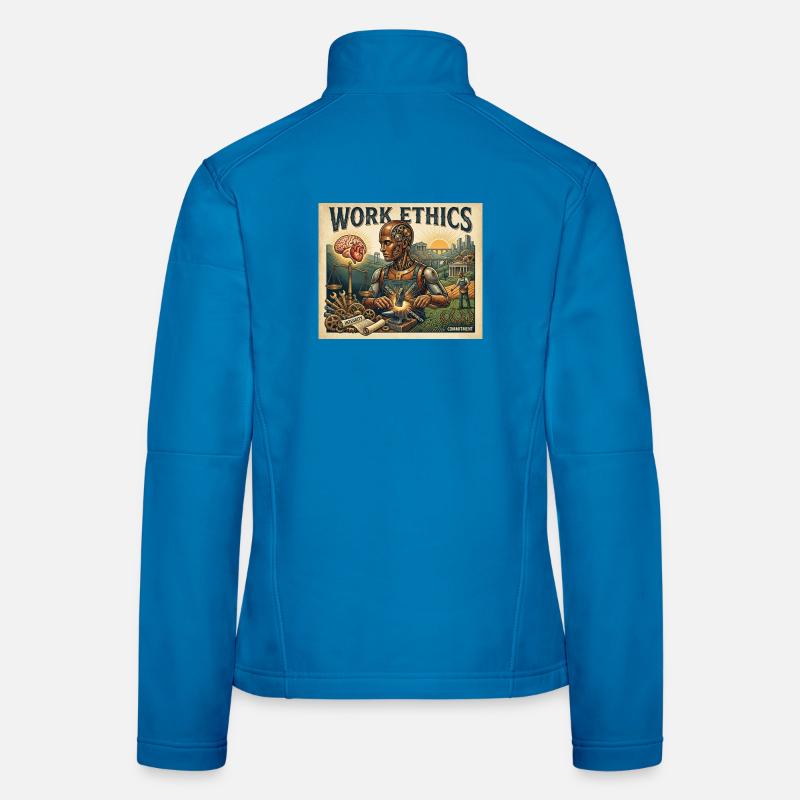 Work Ethics - Frauen Softshelljacke - Lichtblau