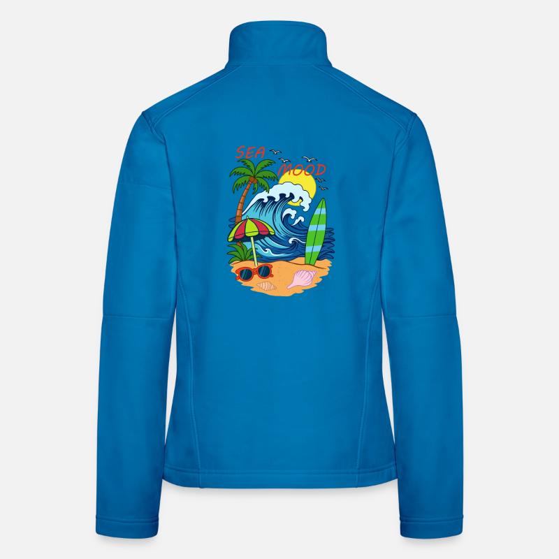 Sea Mood – retro summer beach vibe - Women's Softshell Jacket - light blue