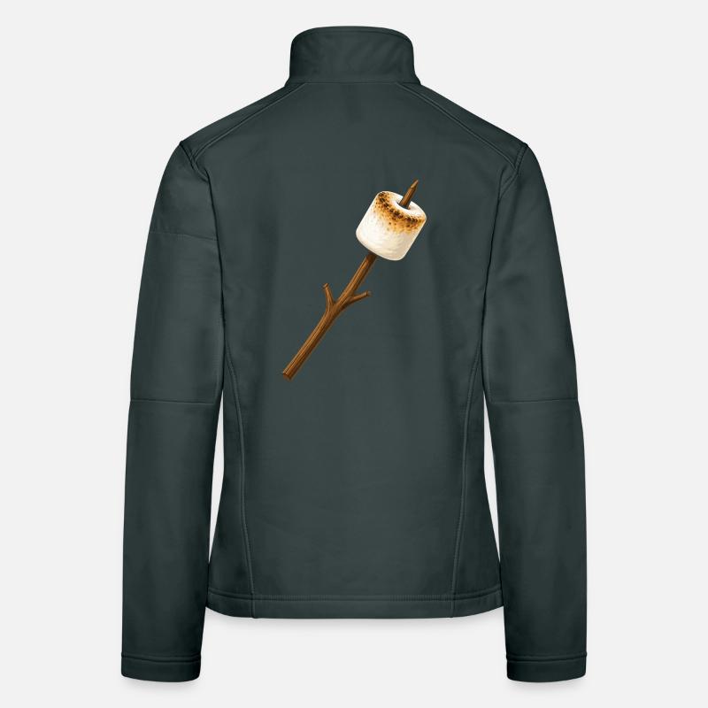 Roasted marshmallow on a stick Women's Softshell Jacket