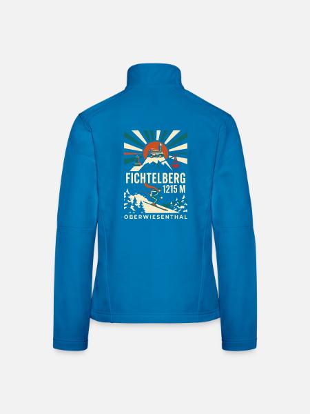 Fichtelberg Oberwiesenthal Ski Erzgebirge Retro - Frauen Softshelljacke - Lichtblau