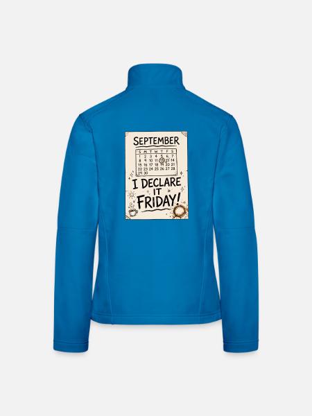 Büro-Humor – Ich erkläre es Freitag - Frauen Softshelljacke - Lichtblau
