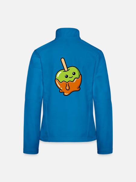 Kawaii Grüner Apfelkaramell Tropf - Frauen Softshelljacke - Lichtblau - Hinten
